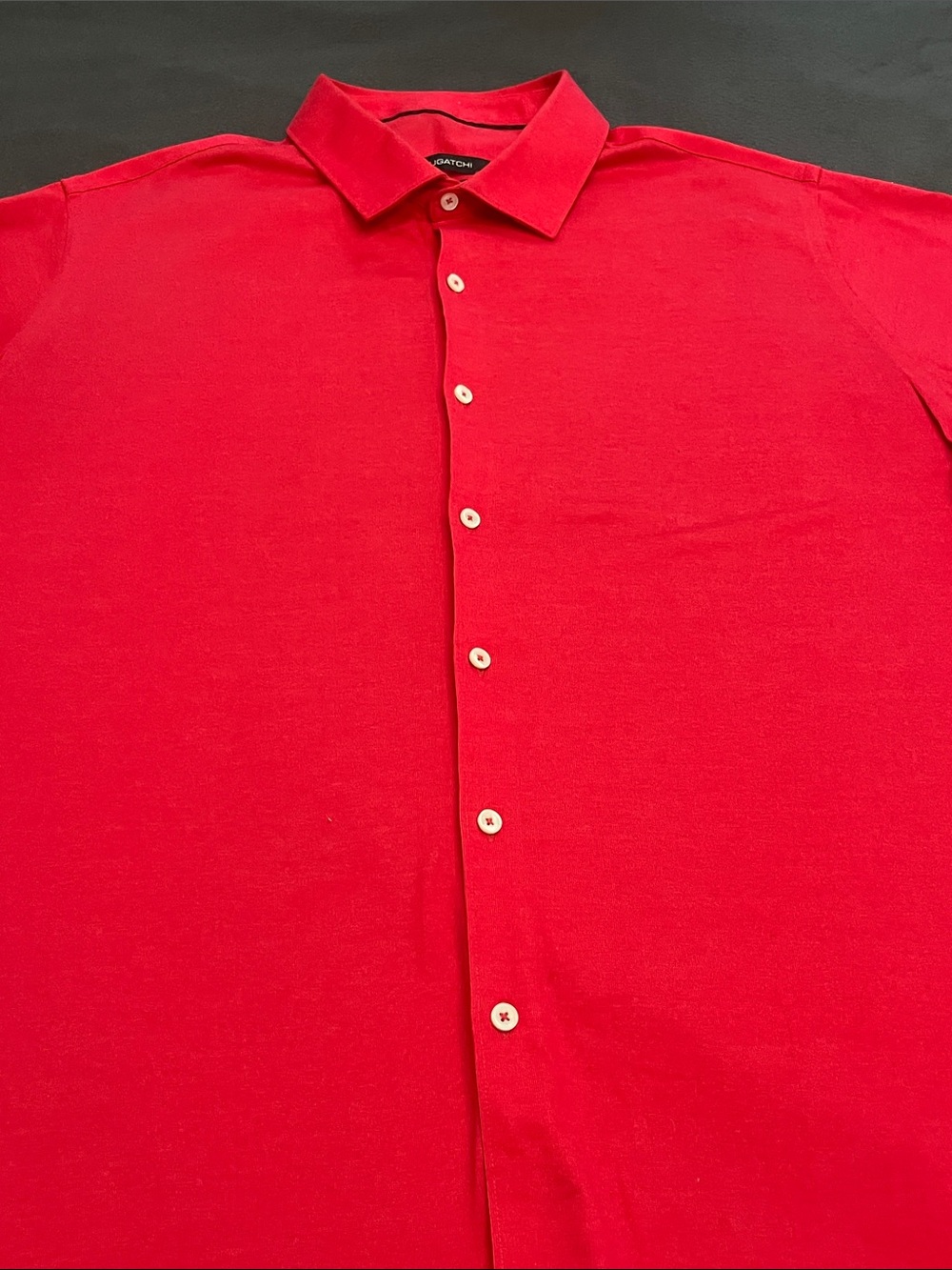 Bugatchi Bright Red Casual Button-Down Shirt